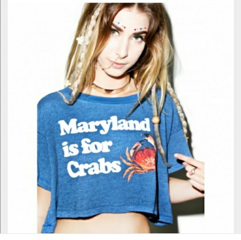 SALE!NWT WILDFOX MARYLAND CRABS CROP